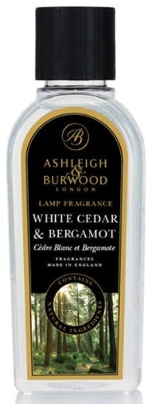 Ashleigh Burwood Catalytic Lamp Oil Fragrance Burner Refill Bottle Free Delivery - White Cedar & Bergamot