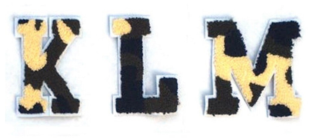 Camouflage Army Chenille Patch Letter Patches Sew on Alphabet Embroidery Patches