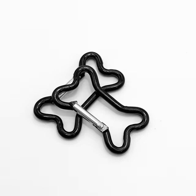 Carabiner Dog Bone Shaped Spring Clip Clasp Snap Hook Keyring Craft Toy