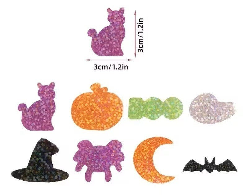 Halloween Bat Cat Pumpkin Witch Hat Peel & Stick Labels Stickers Gift Sticker