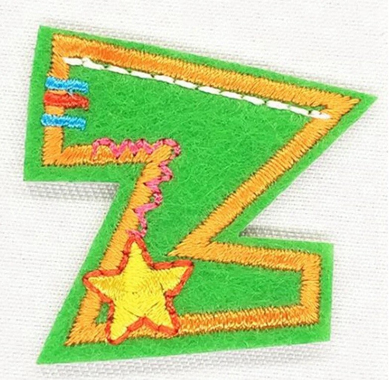 Multicolour Letter Patch Iron on Alphabet Letters Embroidery Customise Clothing