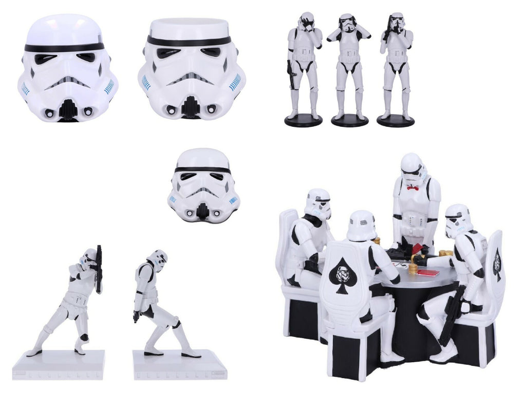 Star Wars Stormtrooper Licensed Helmet Box Pen Pot Bookends Poker Ornament