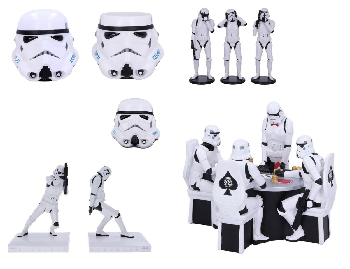 Star Wars Stormtrooper Licensed Helmet Box Pen Pot Bookends Poker Ornament