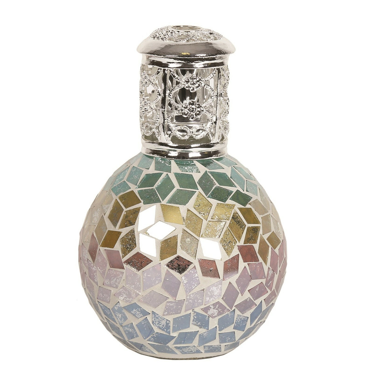 Aroma Premium Luxury Catalytic Lamp & Fragrance Burner Refill Bottles 500ml - Fragrance Lamp - Diamond Tricolour 16 x 11cm