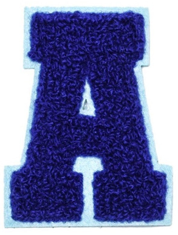 Chenille Multicoloured Alphabet Letter Patch Patches Iron/Sew Towel Embroidered