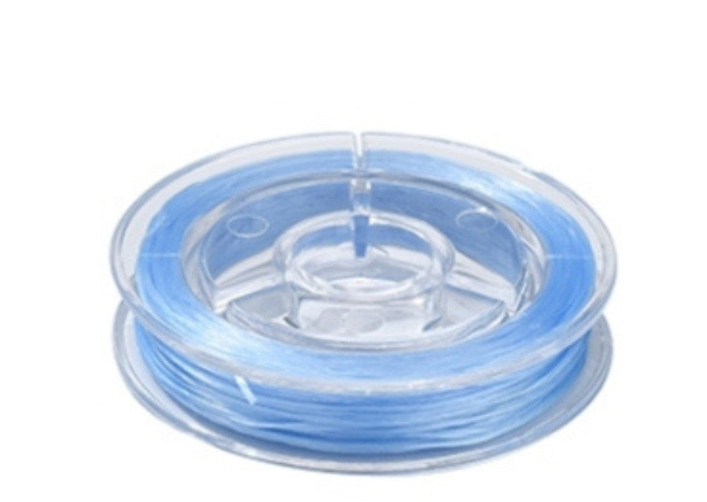 10m Colour Elastic Stretchy Thread Beading Cord String Jewellery Bracelet Making - Light Blue