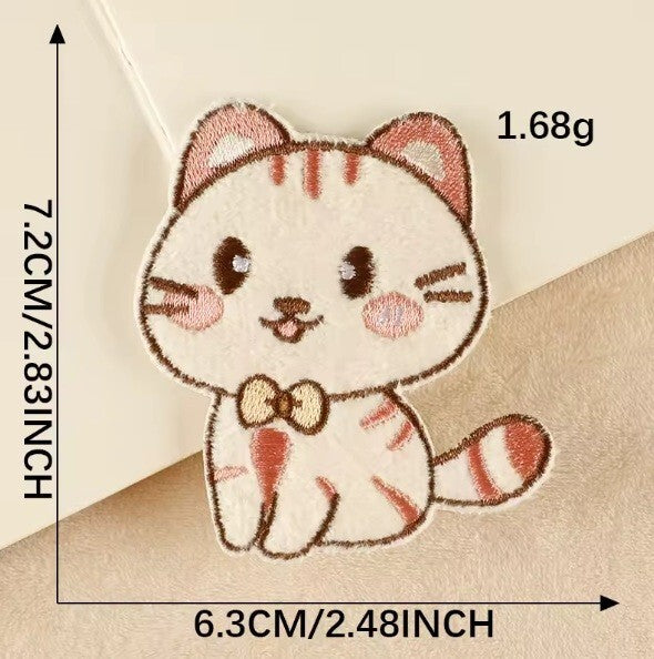 Cat Patch Cute Kawaii Kitty Embroidered Patches Iron on / Stick on / Sew on Cats - 5
