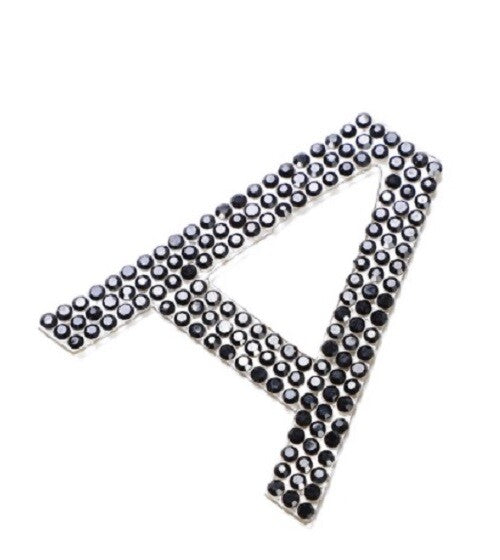 Crystal Sparkle Rhinestone Letter Patch Patches Iron on Alphabet Hotfix Gems
