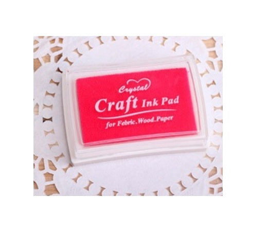 Ink Pad Craft Pigment for Paper Wood Fabric Scrapbook 51 Colours Art InkPad - Pink