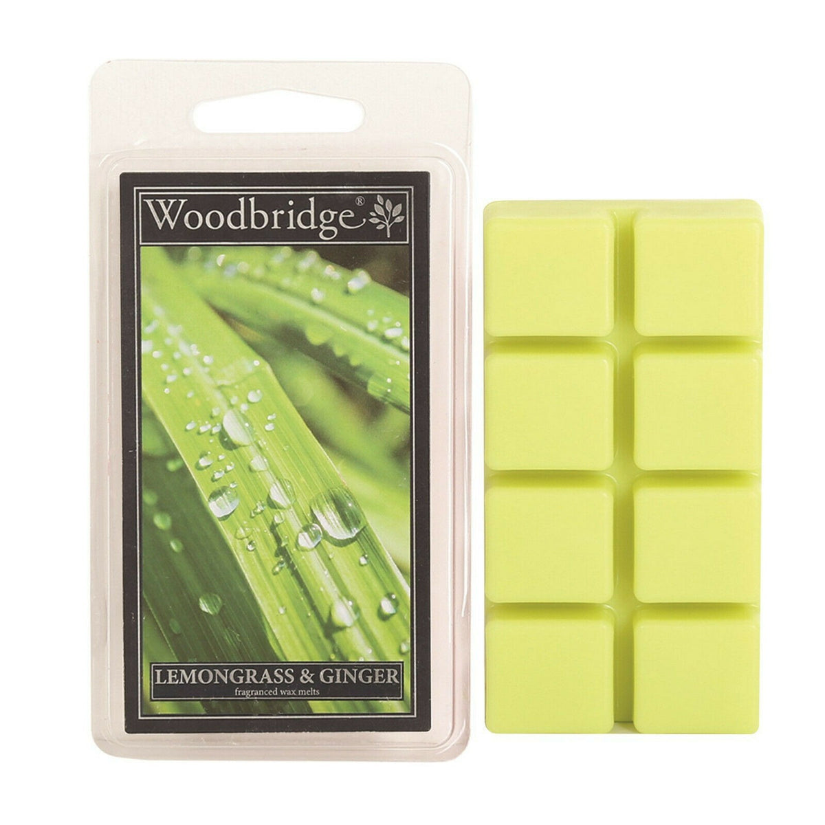 Woodbridge Scented Wax Melts - Melt Burn Time: Up to 16 Hours Per Segment - Lemongrass & Ginger