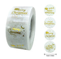 Merry Christmas Clear Happy Xmas Labels Stickers Gift Craft Sticker 25mm