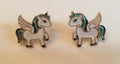 Magical Kawaii White Unicorn Horse Pegasus Stud Earrings & Mini Gift Box GD