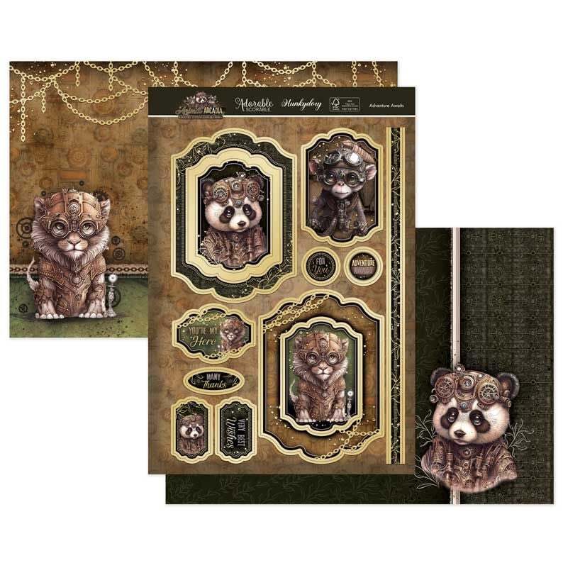Hunkydory Greeting & Birthday Card Making Kits Luxury Topper Set Pack Toppers - Adventure Awaits