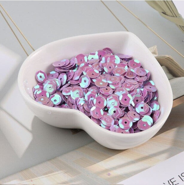 550 / 1200 Round 5mm Loose Sequin Sewing Trim Costume Sequins Craft - 36 COLOURS - AB Lilac