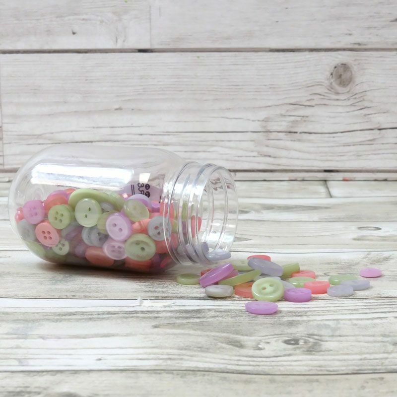 Jar of Buttons Assortment Button Button It! Craft Scrapbook Cardmaking Hunkydory