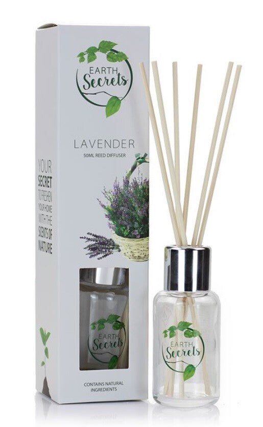 Ashleigh & Burwood Earth Secrets Reed Diffuser Boxed Home Scented Gift - Lavender