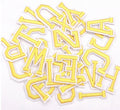 Yellow Letter Patch Patches Iron or Sew on Alphabet Embroidery Customise
