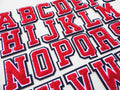 Large Red 3D Varsity Chenille Patch Letter Patches Iron Sew on Alphabet 7cm Tall