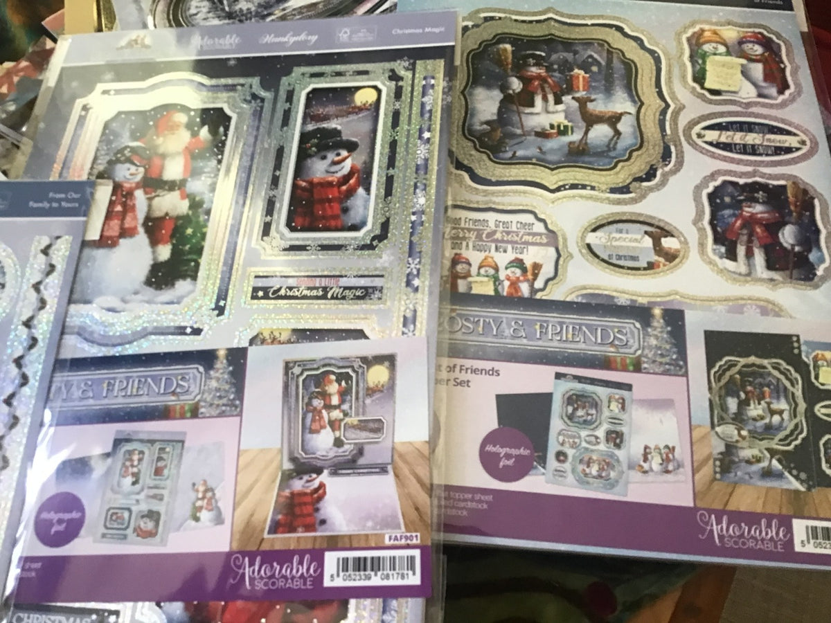 Hunkydory Christmas Card Making Kits Festive Xmas Luxury Topper Set Pack Toppers