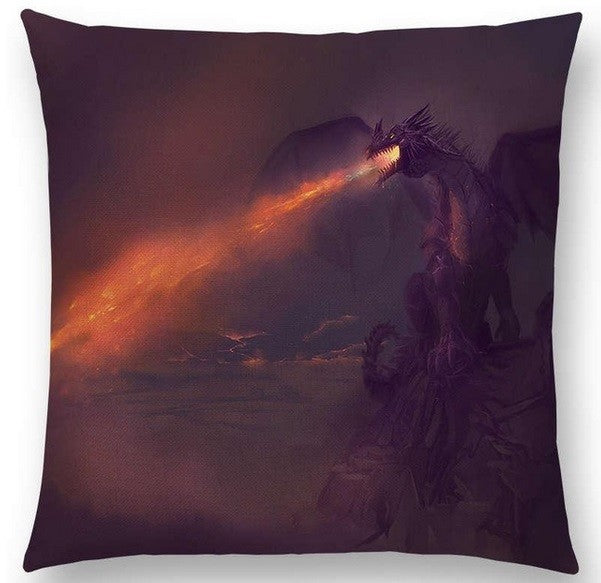 Dragon Cushion Cover Fantasy Mystical Magic Dragon Cushions 18" x 18" - 18