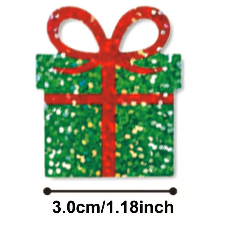 Christmas Stickers Gift Present Diamond Sparkle Peel & Stick Labels Gift Sticker