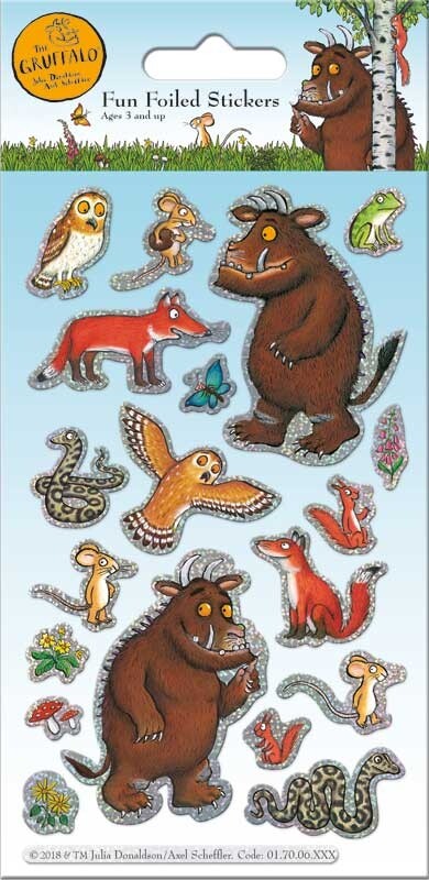 Foiled Re-usable Children's Character Stickers Party Loot Bag Fillers Craft Gift - The Gruffalo