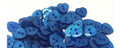 Glitter Heart Buttons Handmade Craft & Sewing Mixed & Non-Mixed 2 Hole 12x13mm - Blue