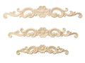 3 Sizes Exquisite Classic Wood Carved Flower Applique Furniture Natural Decals