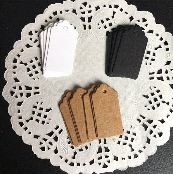 Rectangle Blank Craft Paper Price Stamp Tags Gift Wedding Hand Made 4x2cm