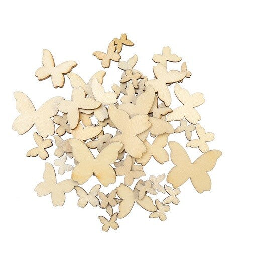 Wooden Butterfly Shape Craft Butterflies Embellishments Scrapbook Decoration
