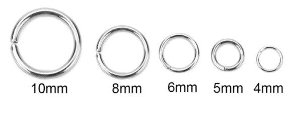 Silver Jump Rings - Ring Connectors Jewellery Craft Connector Sizes 3mm-20mm