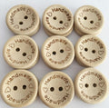 Handmade Natural Wooden Round Buttons Hand Made 3 Sizes - 15/20/25mm