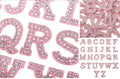 Pink & AB Rhinestone Letter Patch Patches Glue on Sew on Alphabet Crystal