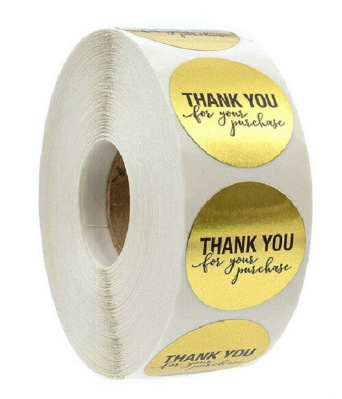Labels 'Thank You for your order' 'Thank You Business Gift Craft Stickers 2.5cm - Thank you for your purchase