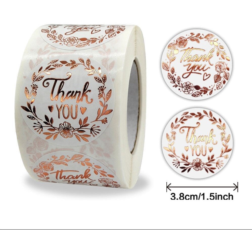 Thank you Sticker Label Gift Food Craft Stickers Labels Handmade 3.8cm / 38mm
