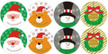 Paper Labels 'Merry Christmas' Gift Seal Christmas Present Stickers Santa & Bear