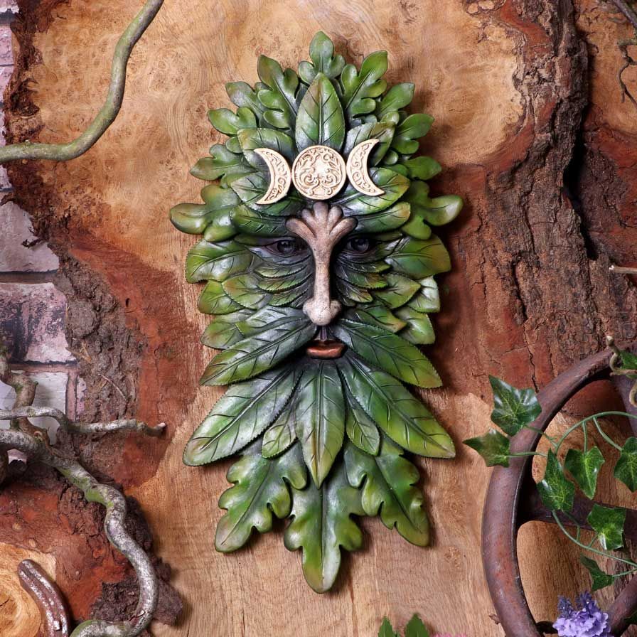 Green Man Wall Plaques Wall Art Garden Decor Tree Spirit Man Of The Forest Pagan