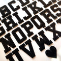 3D Black Varsity Chenille Patch Letter Patches Iron Sew on Alphabet 5cm