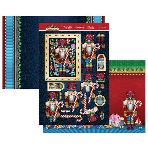 Hunkydory Christmas Card Making Kits Festive Xmas Luxury Topper Set Pack Toppers - The Nutcracker