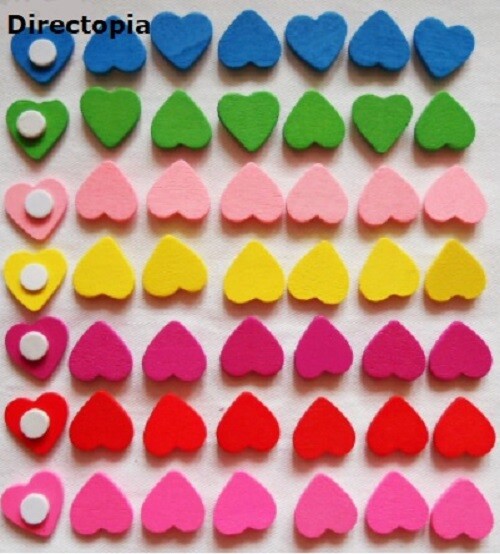 Mini Wooden Adhesive Hearts Craft Wedding Valentine Scrapbook Wood Heart 18mm