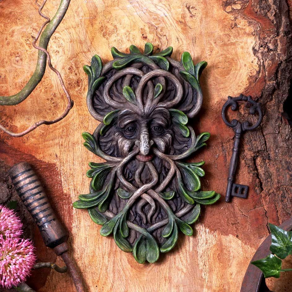 Green Man Wall Plaques Wall Art Garden Decor Tree Spirit Man Of The Forest Pagan