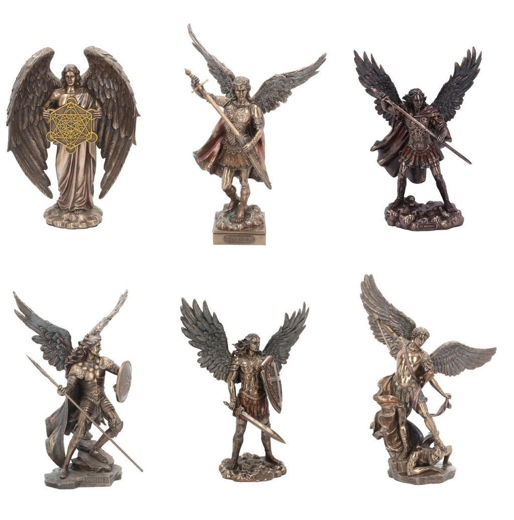 Bronzed Archangel Ornament Metatron Saint Michael Figurines Boxed Gift