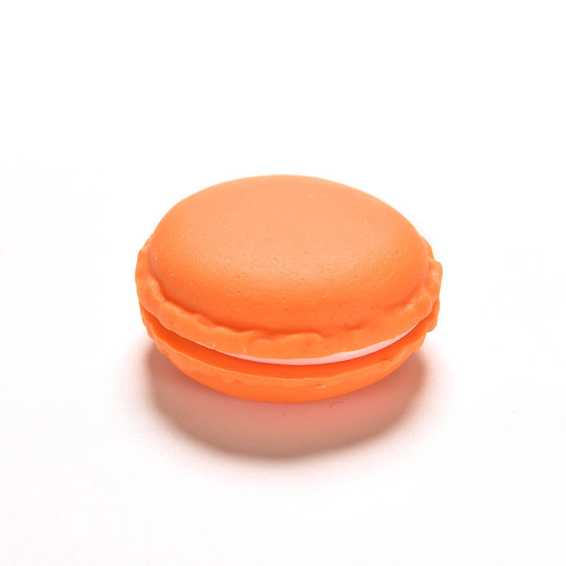 Macaron Macaroon Treat Trinket Pill Box Jewellery Ring Kawaii Various Colours - Orange