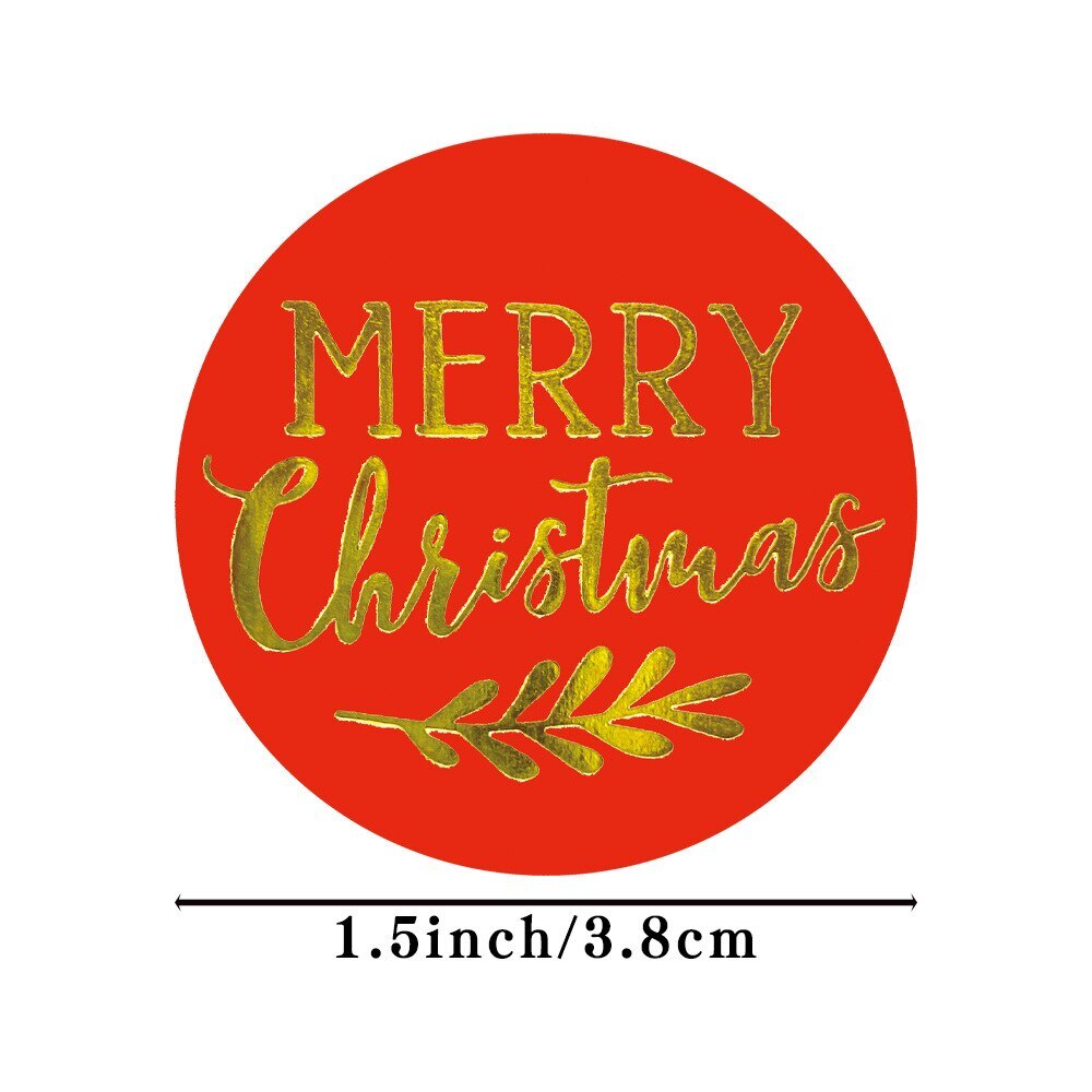 Merry Christmas Happy Xmas Labels Stickers Gift Craft Sticker 3.8cm