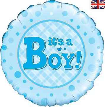 It's a Boy It's a Girl Baby Shower New Baby Gender Reveal Balloon 18" - It's a Boy Spotty Design