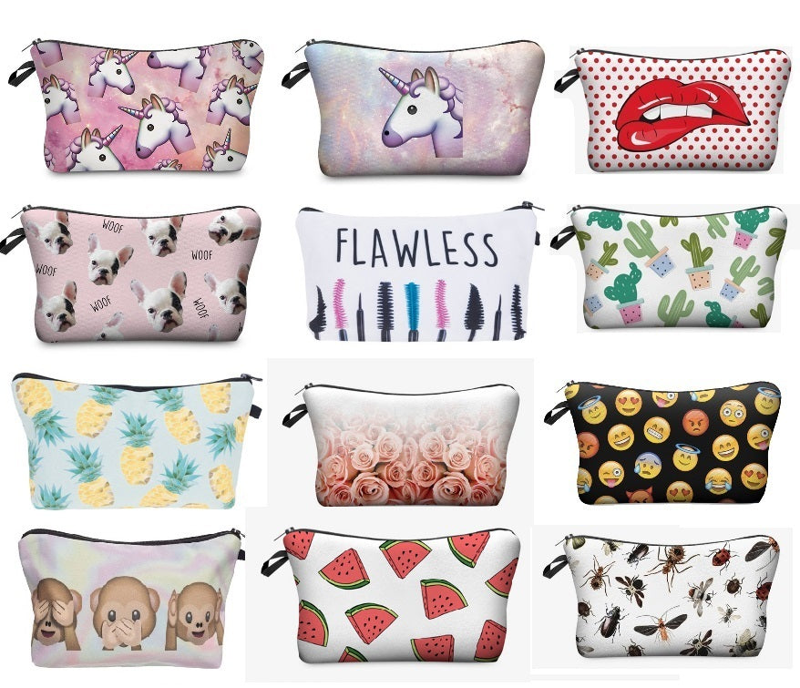 3D Unicorn Celeb Make Up Cosmetic Bag Pouch Purse Pencil Case Bag Travel Gift