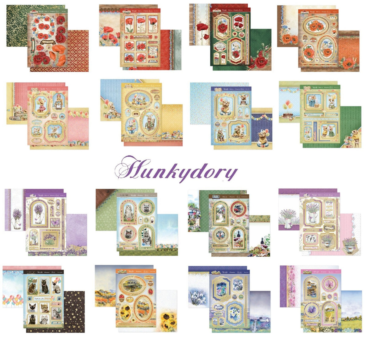 Hunkydory Greeting & Birthday Card Making Kits Luxury Topper Set Pack Toppers