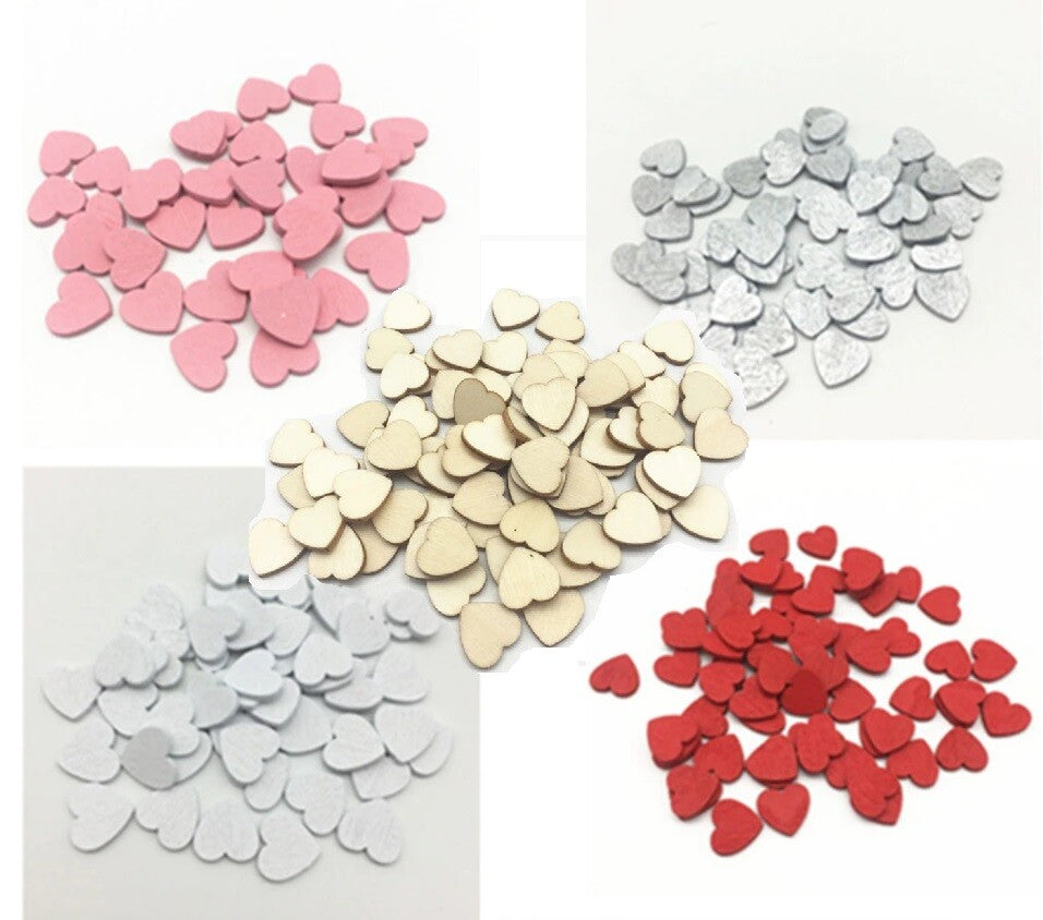 12mm Wood Hearts Confetti Slices Wedding Craft Chips Wedding Decoration Scatter