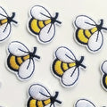 10 x Bee Iron On Patches Bumble Bee Iron On Patches Embroidered Patch - 10 Pack