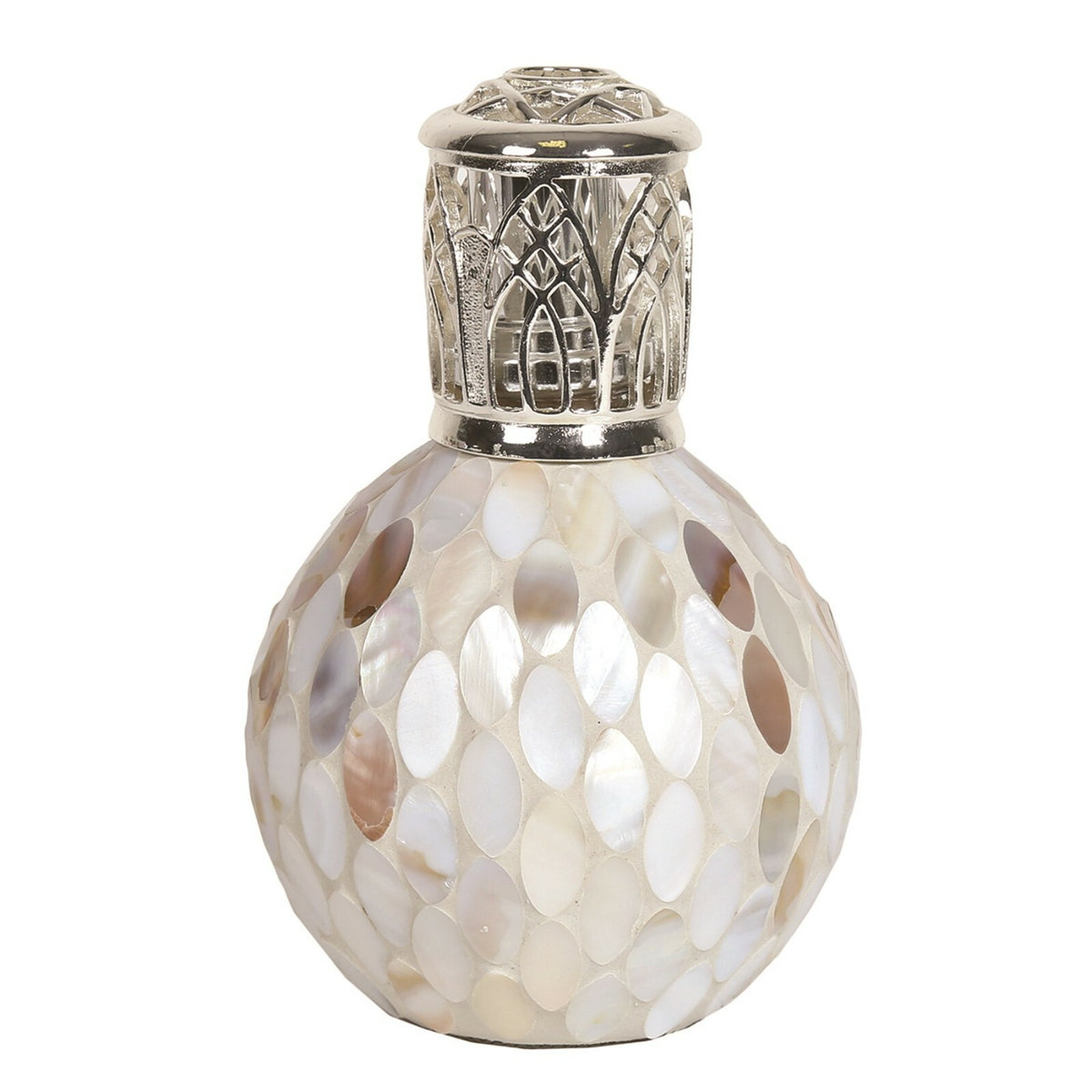 Aroma Premium Luxury Catalytic Lamp & Fragrance Burner Refill Bottles 500ml - Fragrance Lamp - Mother of Pearl 16 x 11cm